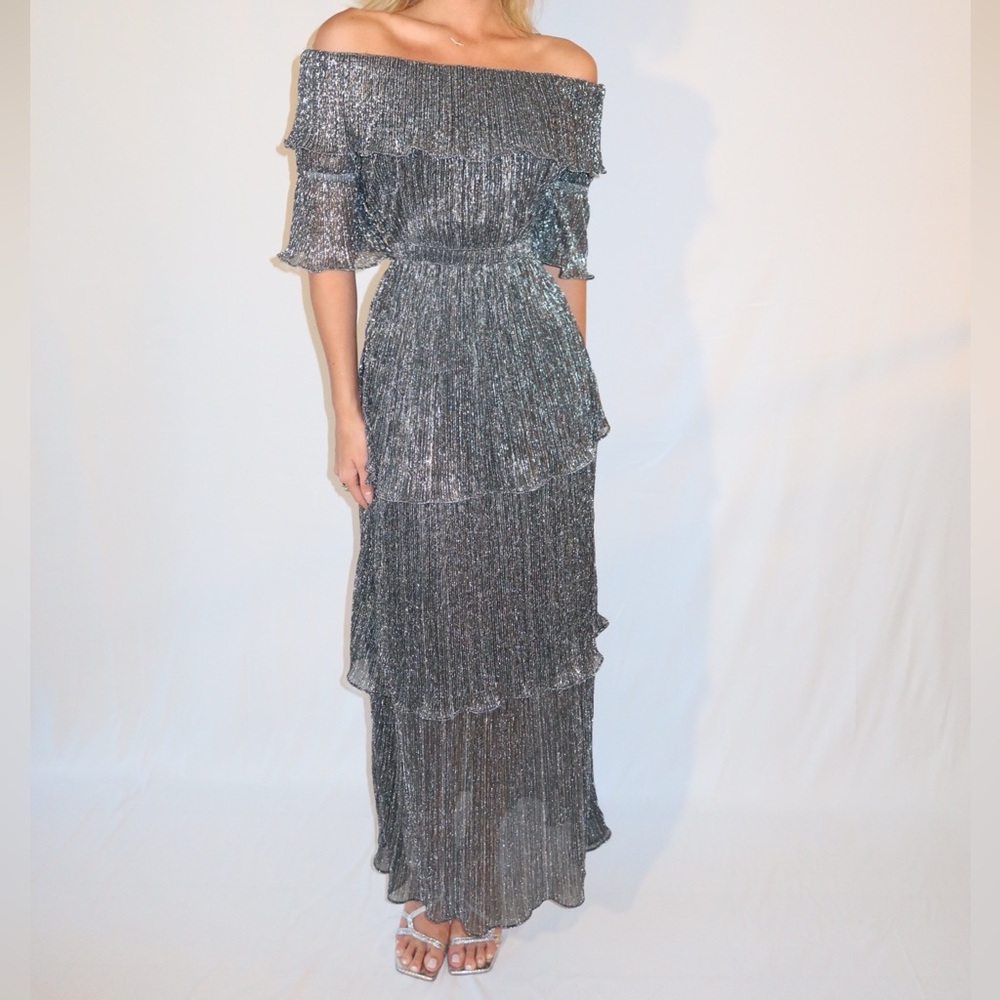 ADELINE SILVER DRESS